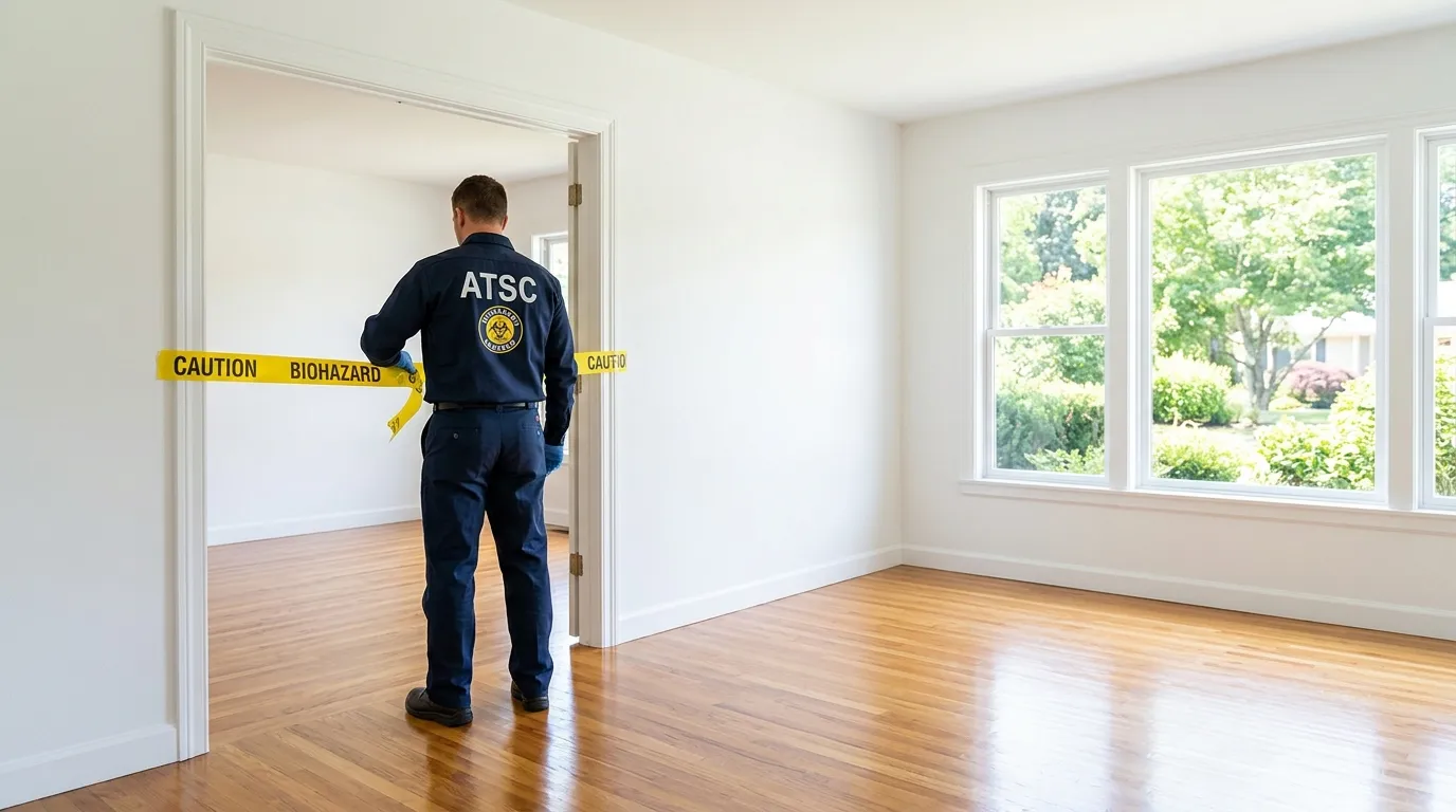 Certified biohazard cleanup crew performing Trauma Scene Cleanup in Placerville
